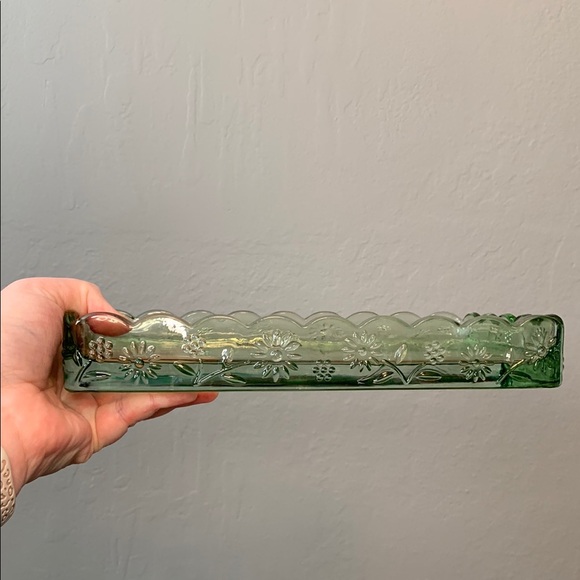 Rachel Zoe Other - Rachel Zoe Green Glass Bath Tray/Jewelry Dish